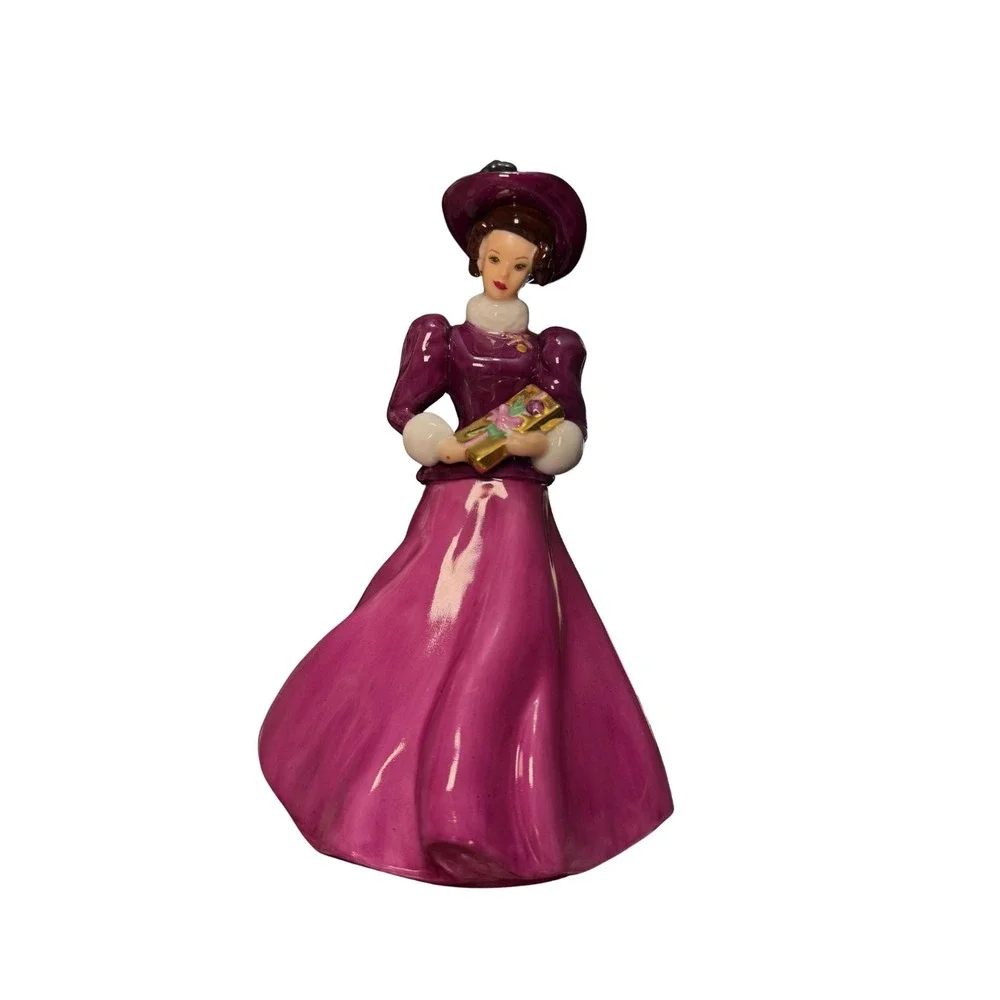 Hallmark Barbie Collectible Porcelain 1998Limited Edition Vintage Barbie Magenta